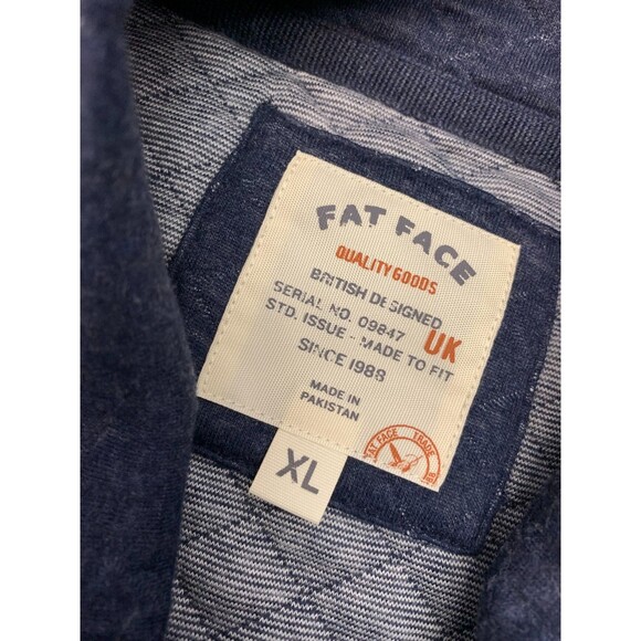 Fat Face Sweater Mens XL Quilted Shawl Long Sleeve Pullover Fleece Pockets - Picture 6 of 8